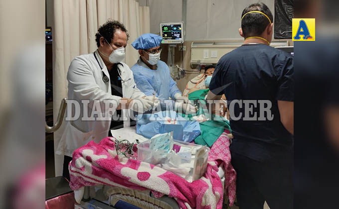Extraen dos litros y medio de líquido sanguinolento del corazón de paciente